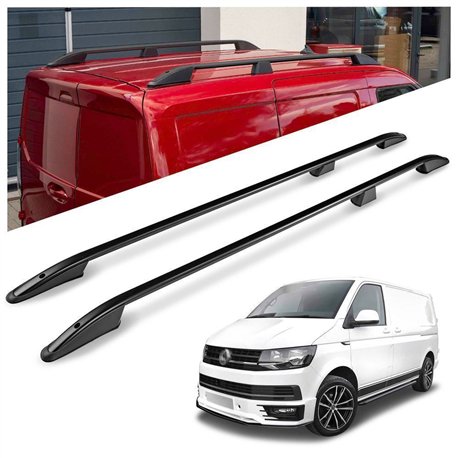 Roof rails for Volkswagen VW Transporter T6 L1 SWB 2015-2019 Elegance Alum