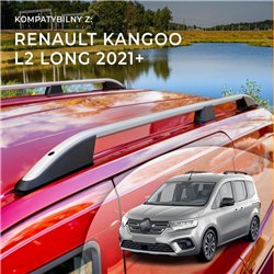 Roof rails for Renault Kangoo III RJK/FFK/XFK L2 2021- Elegance Aluminum P