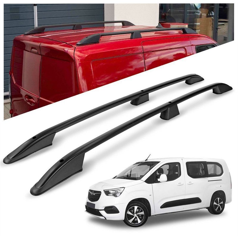 Roof rails for Opel Combo E K9 L1 Standard 2018- Elegance Aluminum Plastic