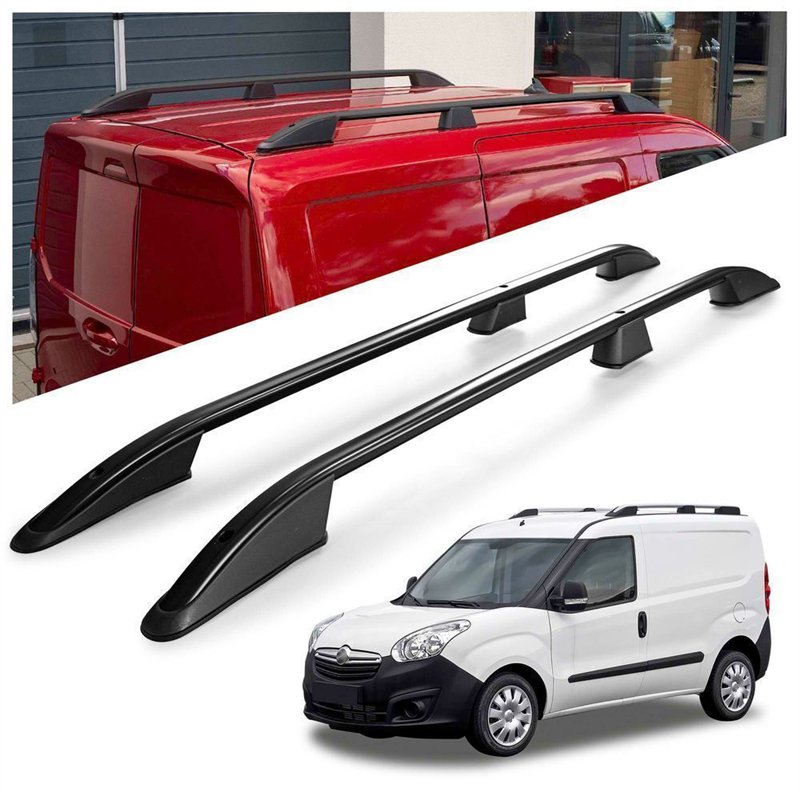Roof rails for Opel Combo D X12 L1 2012-2018 Elegance Aluminum Plastic