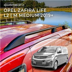 Relingi dachowe Opel Zafira Life I V L2 M 2019- Aluminium plast