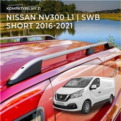 Roof rails for Nissan NV300 I X82 L1 SWB 2016-2021 Elegance Aluminum Plast
