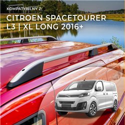 Relingi dachowe Citroen Spacetourer I V L3 XL 2016- Aluminium p