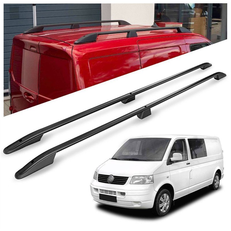 Roof rails for Volkswagen VW Transporter T5 L2 LWB 2003-2015 Elegance Alum