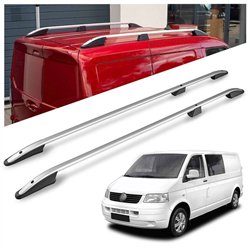 Roof rails for Volkswagen VW Transporter T5 L1 SWB 2003-2015 Elegance Alum