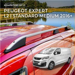 Relingi dachowe Peugeot Expert III V L2 Standard 2016- Aluminiu