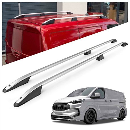 Roof rails for Ford Transit Custom II V710 L2 LWB 2023- Elegance Aluminum