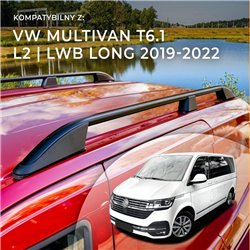Roof rails for Volkswagen VW Multivan T6.1 L2 LWB 2019-2022 Elegance Alumi