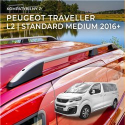 Relingi dachowe Peugeot Traveller I V L2 Standard 2016- Alumini