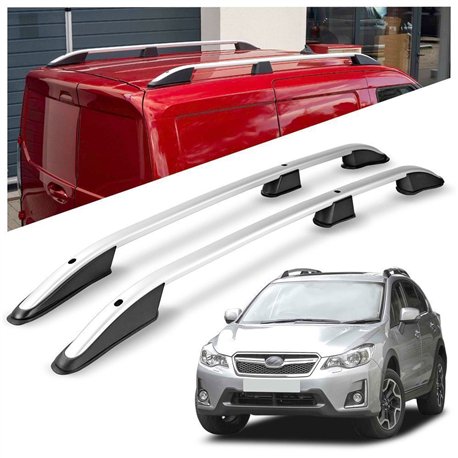 Roof rails for Subaru XV I GP G4 2012-2017 Elegance Aluminum Plastic