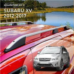 Roof rails for Subaru XV I GP G4 2012-2017 Elegance Aluminum Plastic