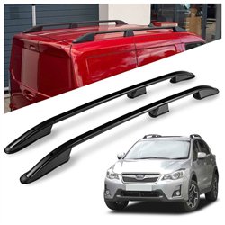 Roof rails for Subaru XV I GP G4 2012-2017 Elegance Black Aluminum Plastic