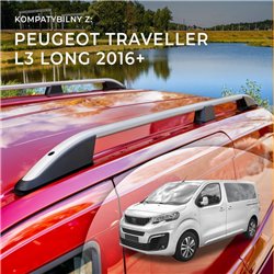 Relingi dachowe Peugeot Traveller I V L3 2016- Aluminium plasti