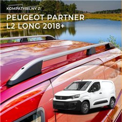 Relingi dachowe Peugeot Partner III K9 L2 2018- Aluminium plast