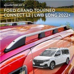 Roof rails for Ford Grand Tourneo Connect III Mk3 V761 L2 LWB 2022- Eleganc