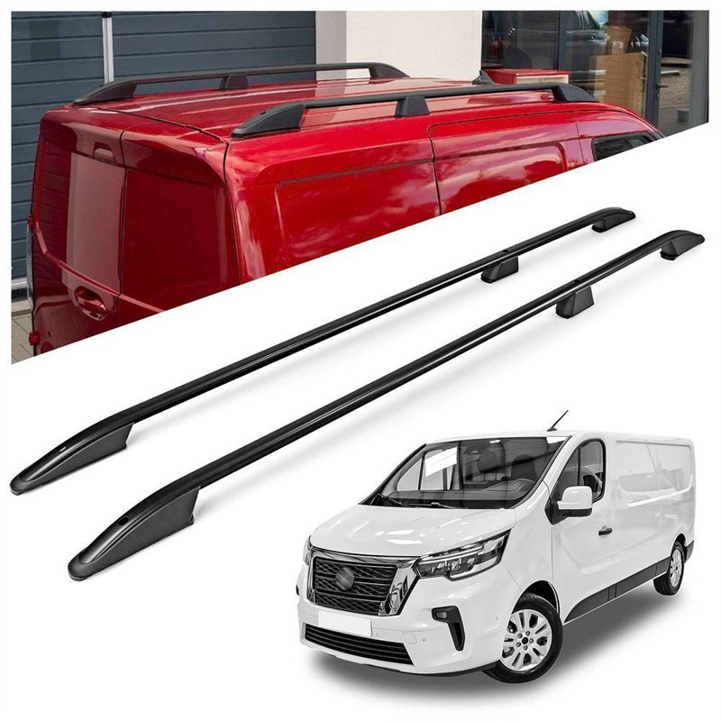 Roof rails for Nissan Primastar II X82 L1 SWB 2021- Elegance Aluminum Plas