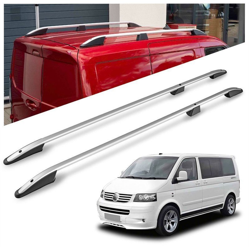 Roof rails for Volkswagen VW Multivan T5 L1 SWB 2003-2015 Elegance Aluminu
