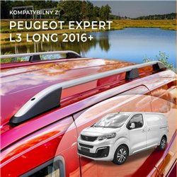 Relingi dachowe Peugeot Expert III V L3 2016- Aluminium plastik