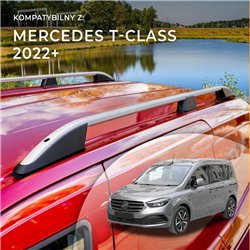 Roof rails for Mercedes T-Class W420 2022- Elegance Aluminum Plastic
