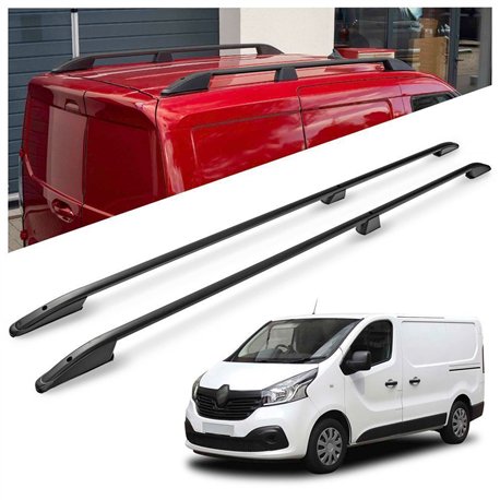 Roof rails for Renault Trafic III FG/JG L2 Grand 2014- Elegance Aluminum P