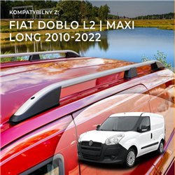 Roof rails for Fiat Doblo II 263 L2 Maxi 2010-2022 Elegance Aluminum Plast