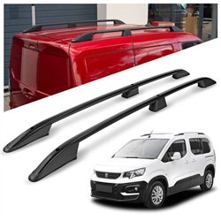 Roof rails for Peugeot Rifter I K9 L1 M 2018- Elegance Aluminum Plastic