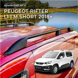 Relingi dachowe Peugeot Rifter I K9 L1 M 2018- Aluminium plasti
