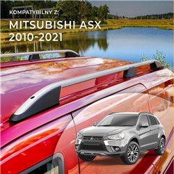 Roof rails for Mitsubishi ASX I GA0 GA/XA/XB/XC/XD 2010-2021 Elegance Alum