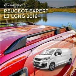 Relingi dachowe Peugeot Expert III V L3 2016- Aluminium plastik
