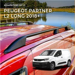 Relingi dachowe Peugeot Partner III K9 L2 2018- Aluminium plast