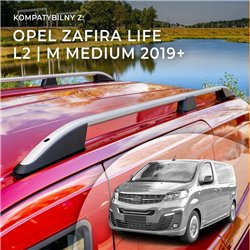 Relingi dachowe Opel Zafira Life I V L2 M 2019- Aluminium plast