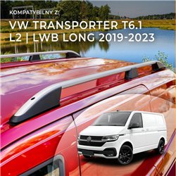 Roof rails for Volkswagen VW Transporter T6.1 L2 LWB 2019-2023 Elegance Al