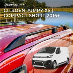 Roof rails for Citroen Jumpy III V 4D XS Compact 2016- Elegance Aluminum P