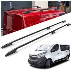 Roof rails for Opel Vivaro B X82 L2 LWB 2014-2019 Elegance Aluminum Plasti