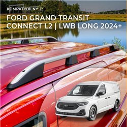 Roof rails for Ford Grand Transit Connect III Mk3 V761 L2 LWB 2024- Eleganc