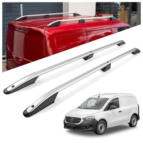 Roof rails for Mercedes Citan W420 L2 2021- Elegance Aluminum Plastic