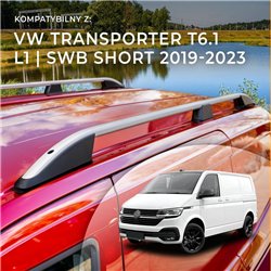 Roof rails for Volkswagen VW Transporter T6.1 L1 SWB 2019-2023 Elegance Al