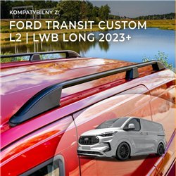Relingi dachowe Ford Transit Custom II V710 L2 LWB 2023- Alumin