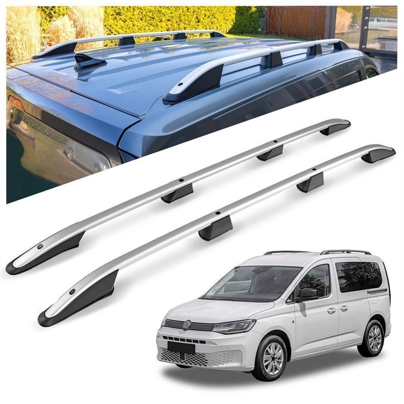 Roof rails for Volkswagen VW Caddy SB SK L2 Maxi 2020- Elegance Aluminum P