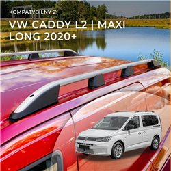 Roof rails for Volkswagen VW Caddy SB SK L2 Maxi 2020- Elegance Aluminum P