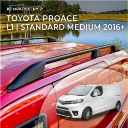 Relingi dachowe Toyota Proace II MDZ/MPY L1 Standard 2016- Alum