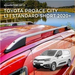 Relingi dachowe Toyota Proace City I E/K9 L1 Standard 2020- Alu