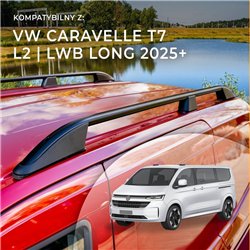 Relingi dachowe Volkswagen VW Caravelle T7 L2 LWB 2025- Alumini