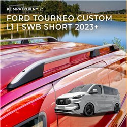 Roof rails for Ford Tourneo Custom II V710 L1 SWB 2023- Elegance Aluminum