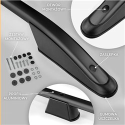 Roof rails for Nissan Primastar II X82 L2 LWB 2021- Elegance Aluminum Plas