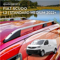 Relingi dachowe do Fiat Scudo III 507 L2 Standard 2022- Aluminium