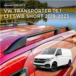 Roof rails for Volkswagen VW Transporter T6.1 L1 SWB 2019-2023 Elegance Al