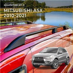 Roof rails for Mitsubishi ASX I GA0 GA/XA/XB/XC/XD 2010-2021 Elegance Alum