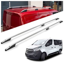 Roof rails for Opel Vivaro B X82 L2 LWB 2014-2019 Elegance Aluminum Plasti