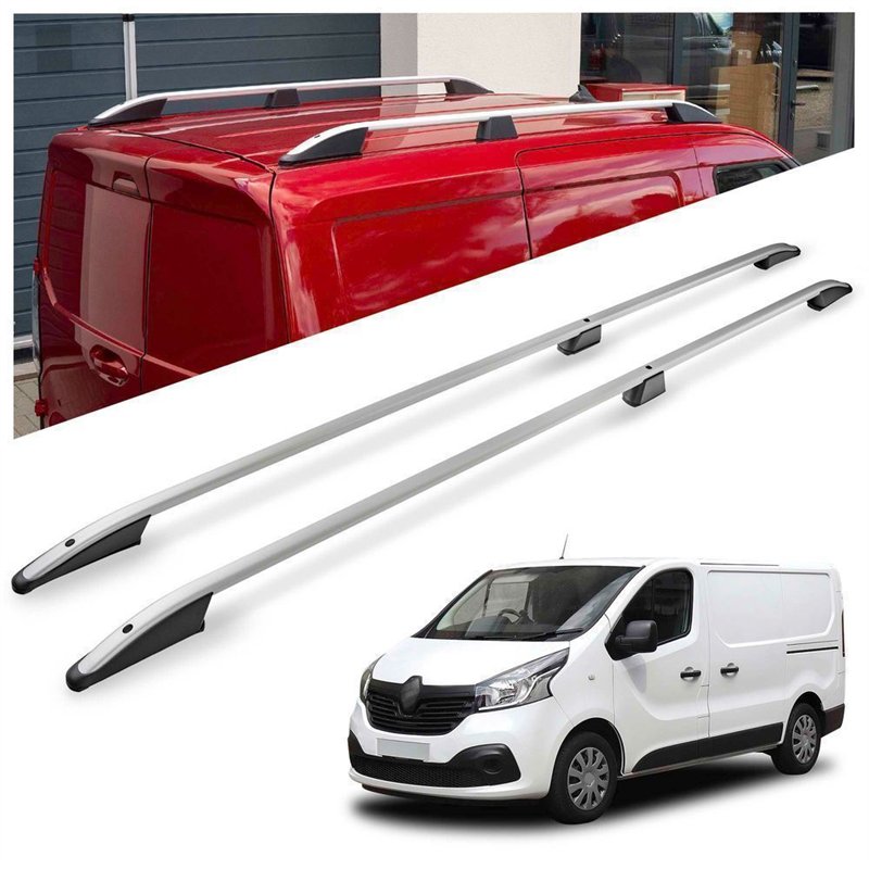 Roof rails for Renault Trafic III FG/JG L2 Grand 2014- Elegance Aluminum P